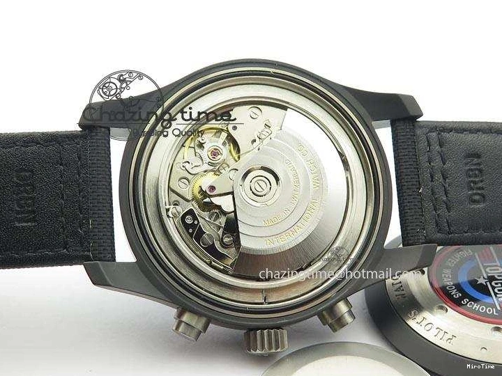 MIROTIME 0521 Pilot Chrono IW388003 Real Ceramic V6F 1:1 Best Edition On Black Nylon Strap A StreetReady 7284